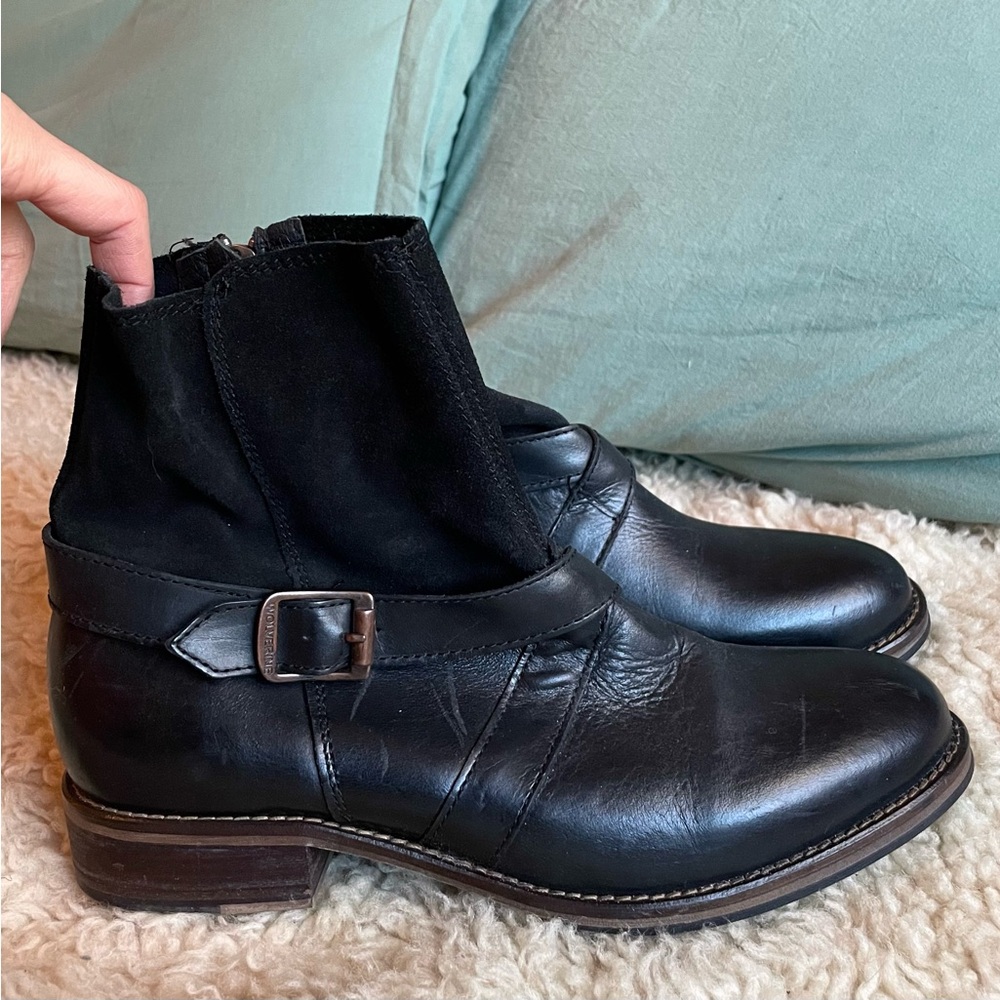wolverine women’s black leather boots